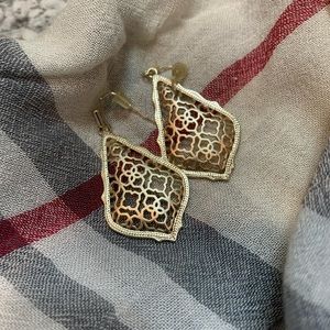 Kendra Scott Addie earrings in yellow gold.